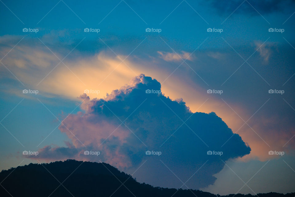 Glowing Pink Blue Cloud 