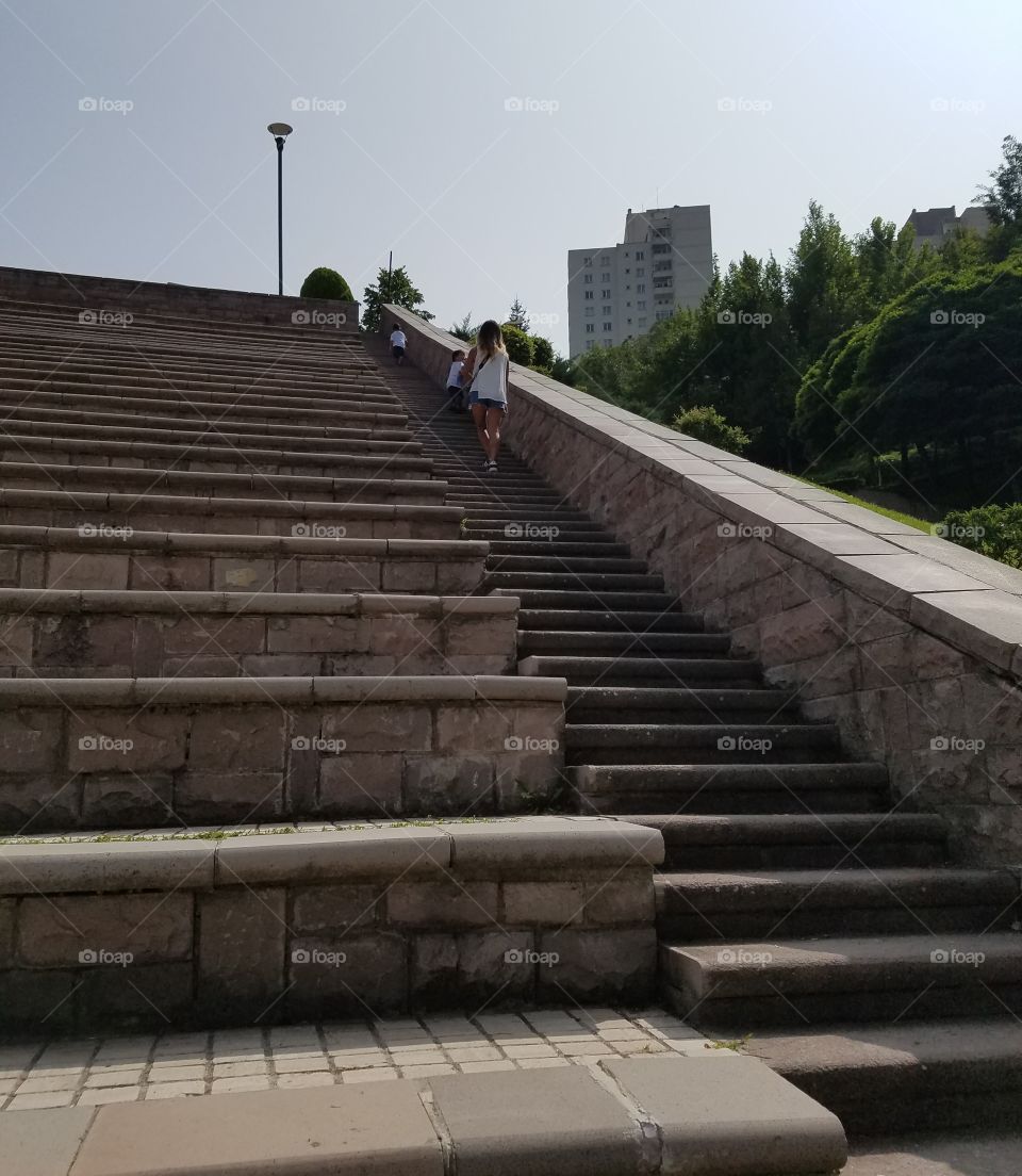 stairs and searing to an outdoor amphitheater in the dikman vadesi park in Ankara Turkey