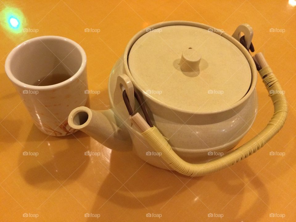 Kettle and cup