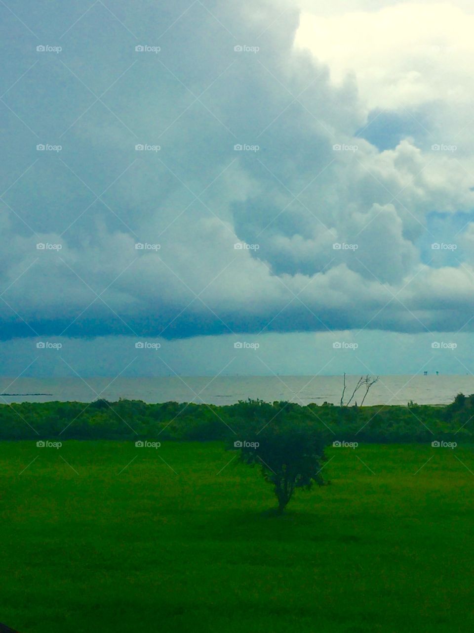 Storm over the Gulf of Mexico Johnson Bayou, Louisiana 