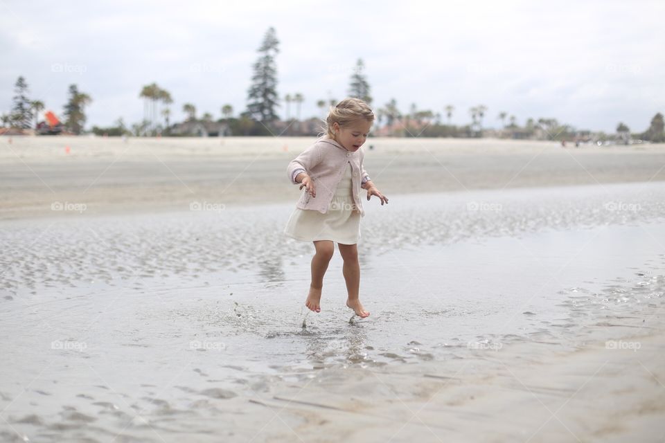 Beach, Child, Water, Sand, Leisure