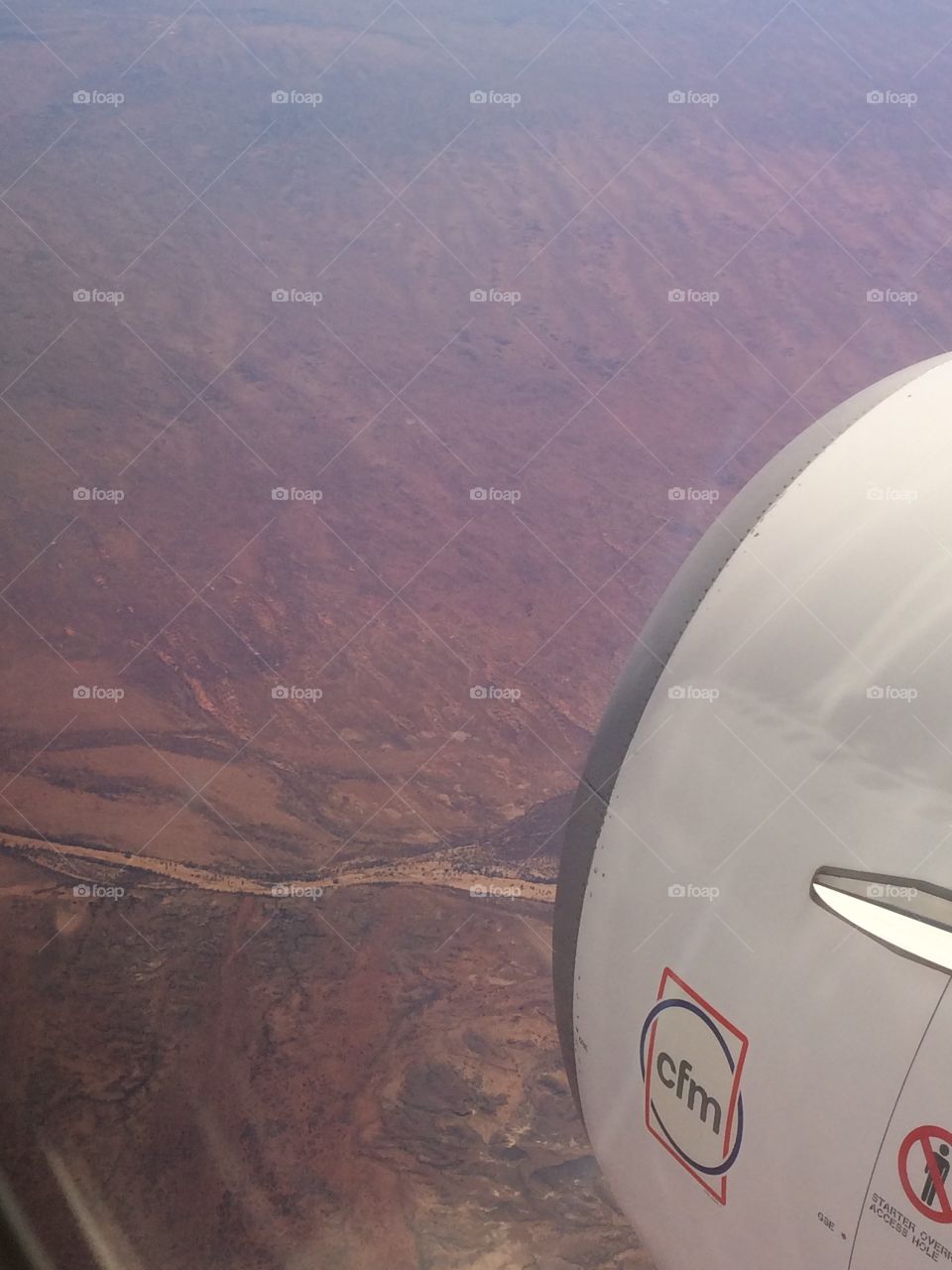Red Centre from airplane . Red Centre Alice Springs Australia 