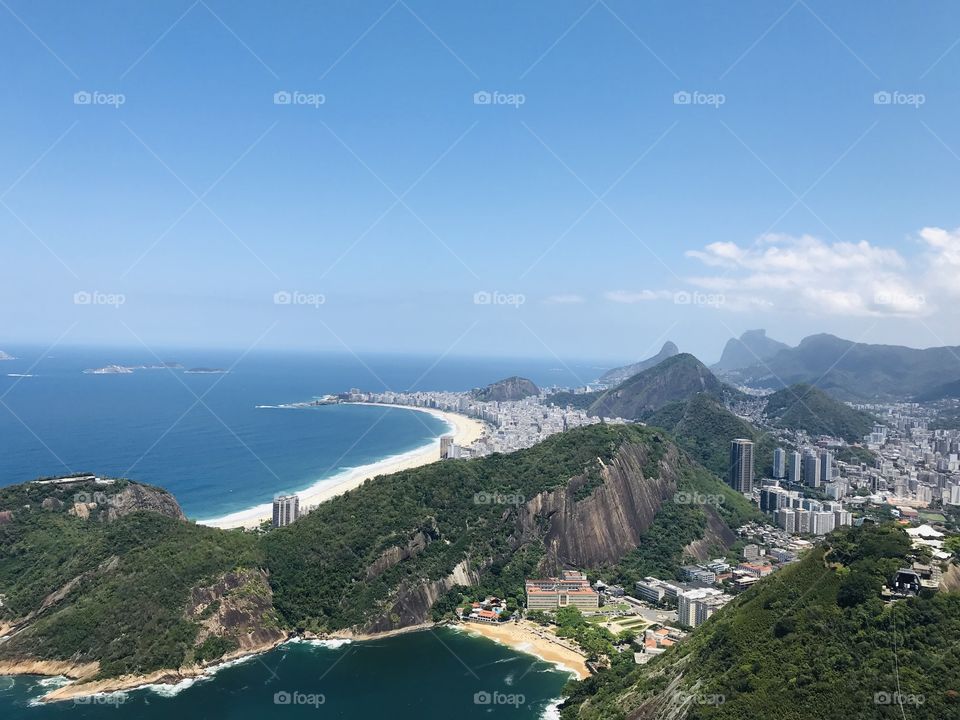 Mountain View overlooking Rio de Janeiro, Brazil.