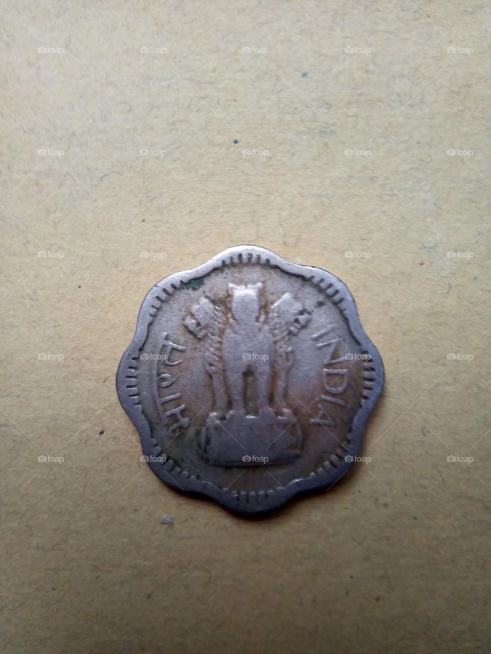 Old Indian 10 Pesa (1/10 of one Rupee) of 1957.
