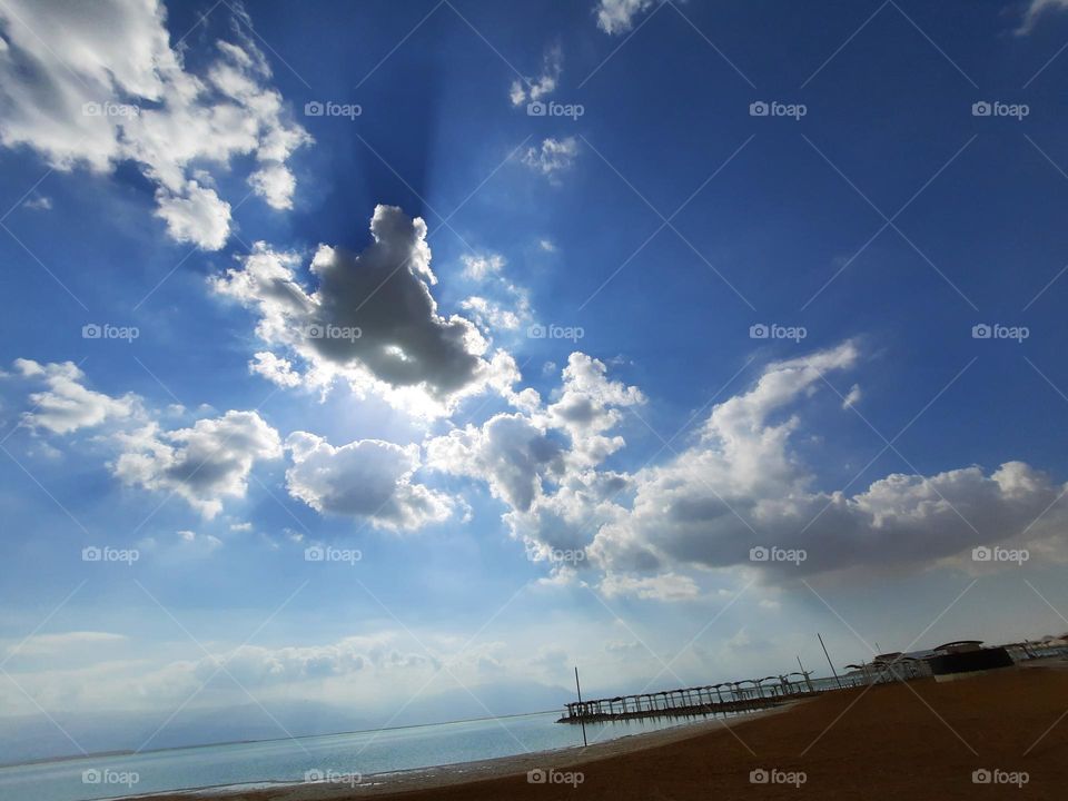 clouds above the dead sea