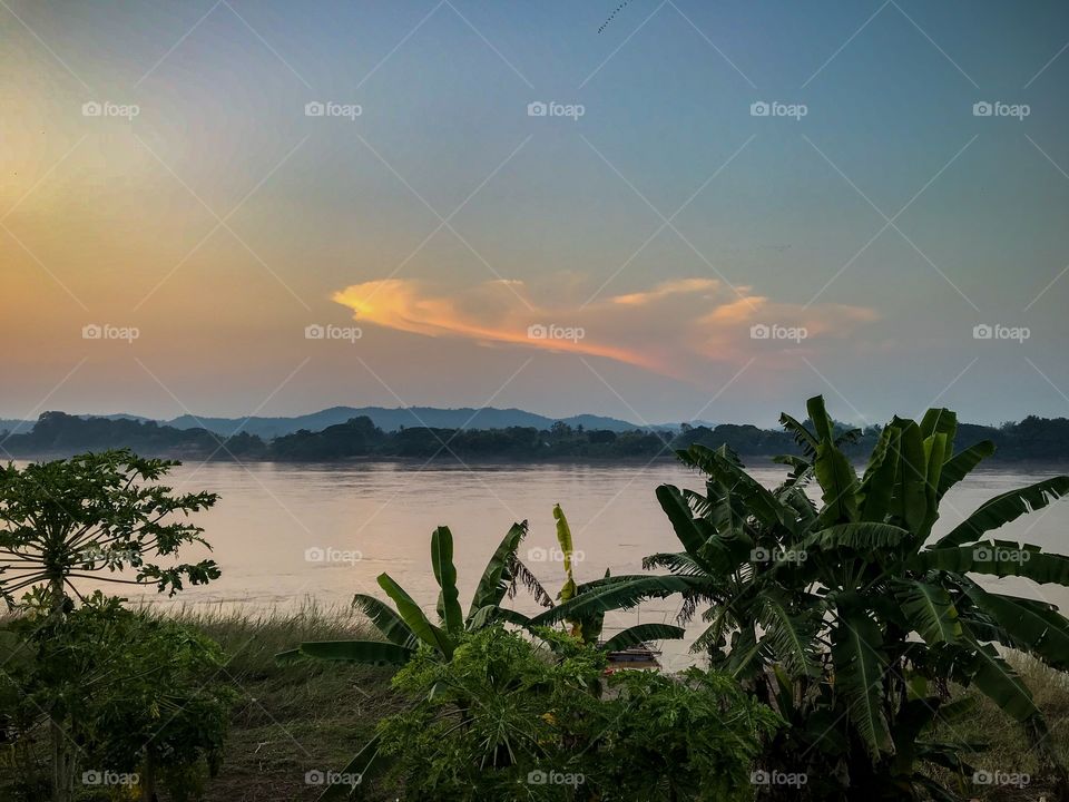 View of Laos from Thailand 