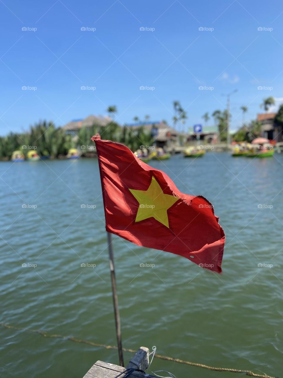 River through the city of Hoi An veitnam