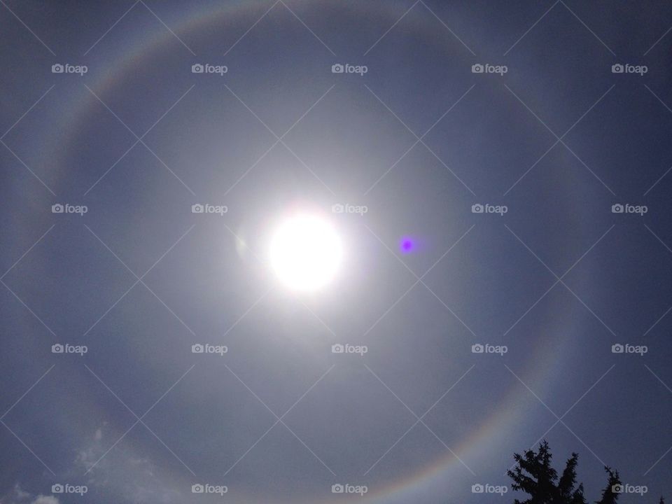 Rainbow around the sun 