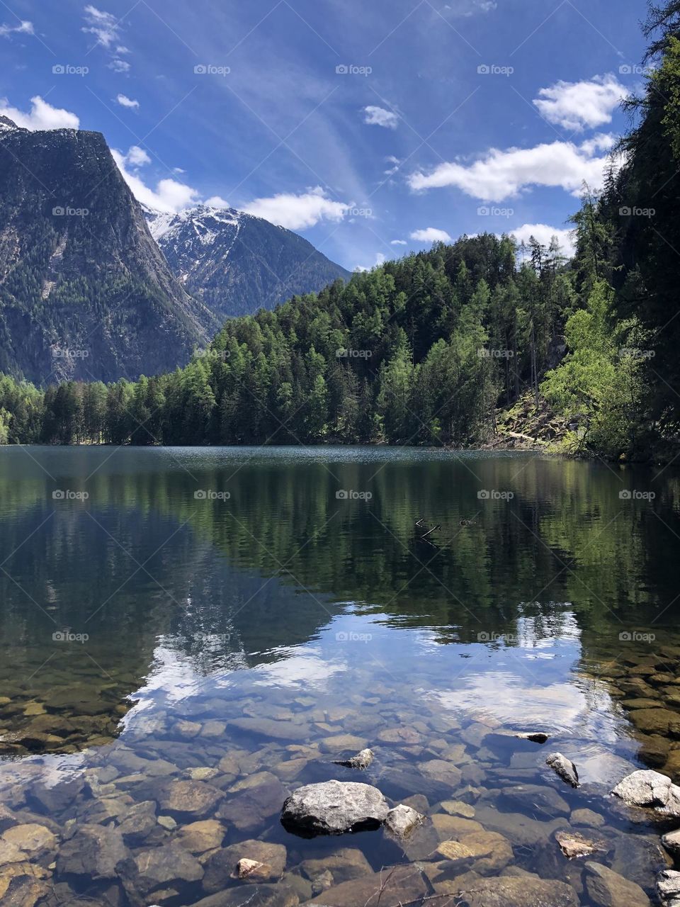 Beautiful Lake in the reflection , Austrian Alps