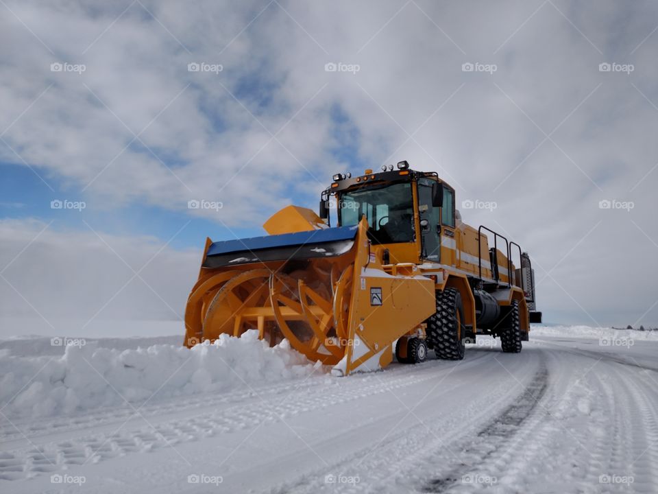 Snow Blower Redmond Central Oregon Crooked River Ranch Terrebonne Airport Runway Winter