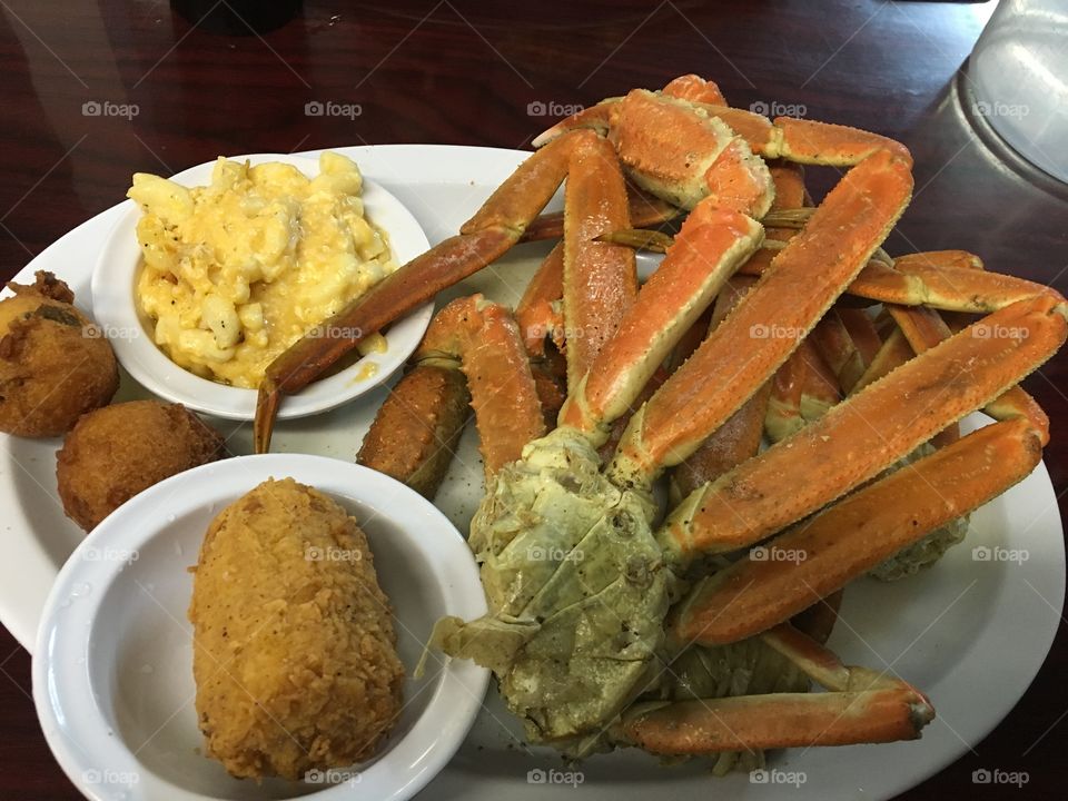 Crab leg dinner