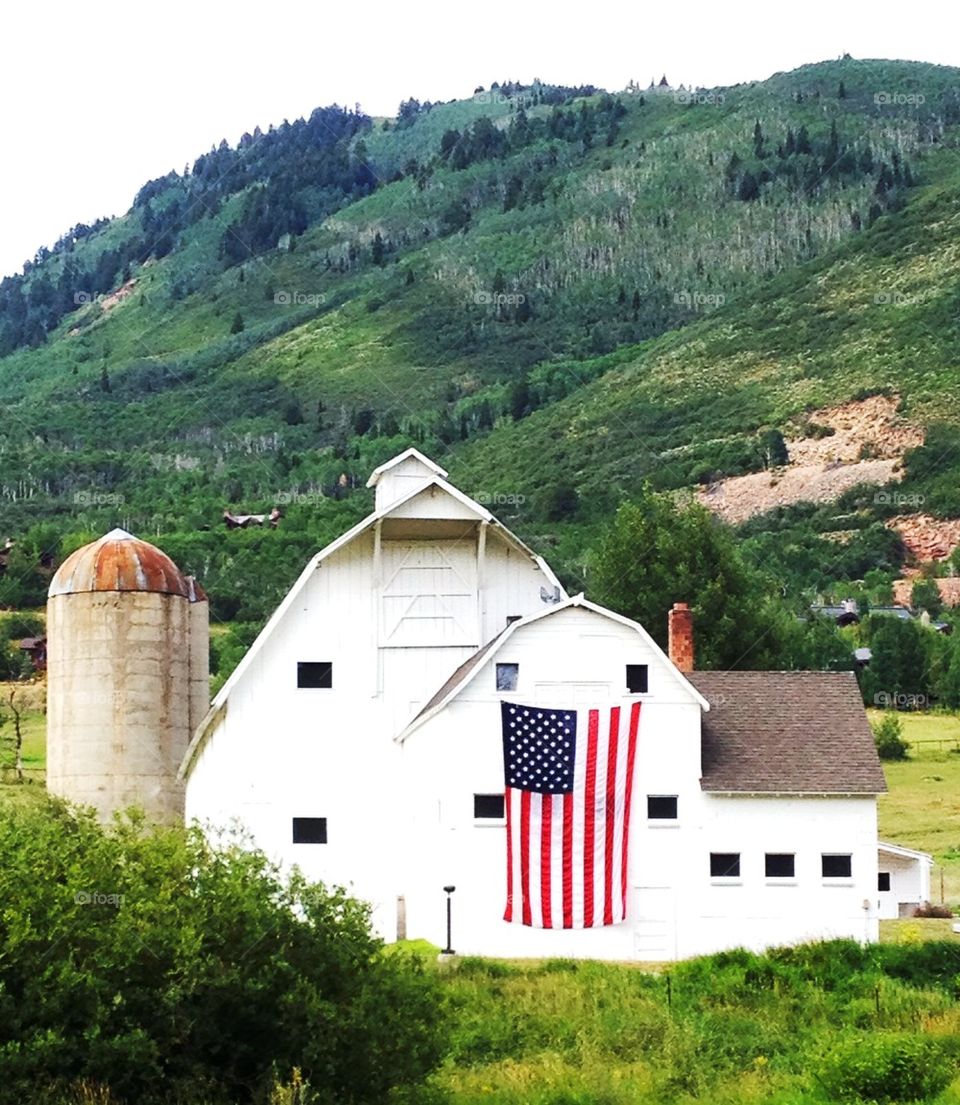 Barn with Flag