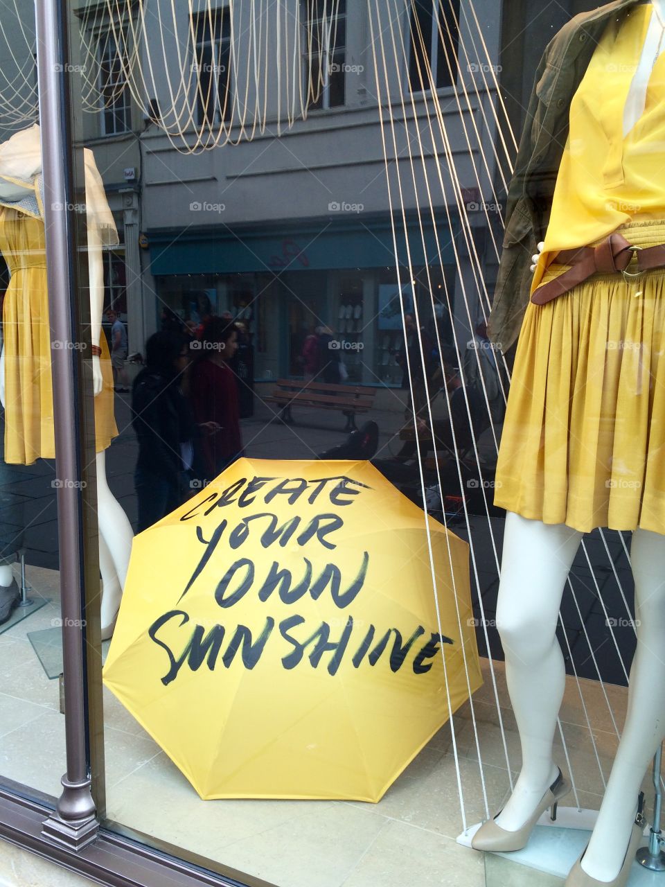 Yellow Sunshine . Shop window display ... Yellow ...