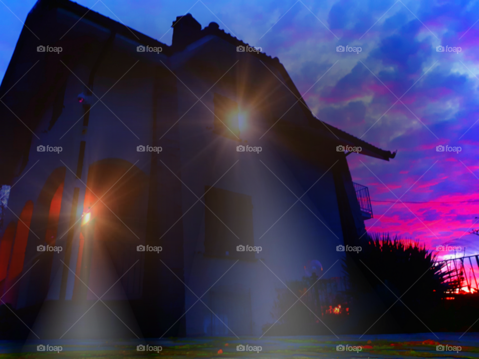 Sunset in Velva, Genoa, Italy