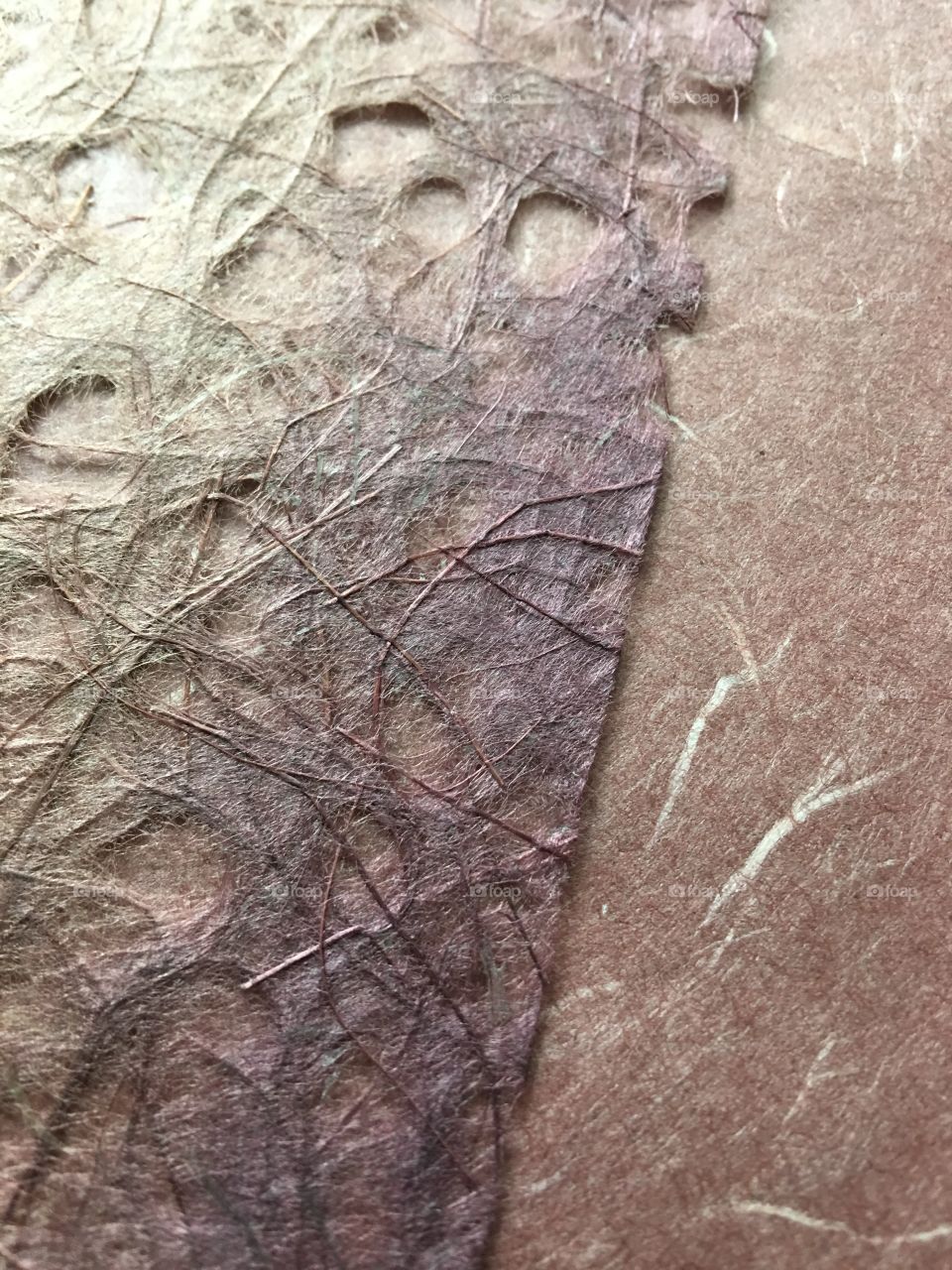 Two layers handmade paper