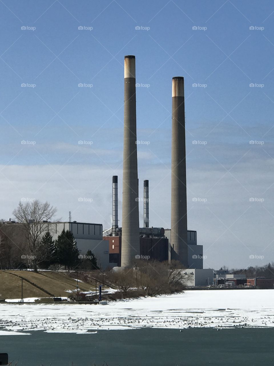 NRG Coal Power Plant, Oswego, Lake Ontario, NY 