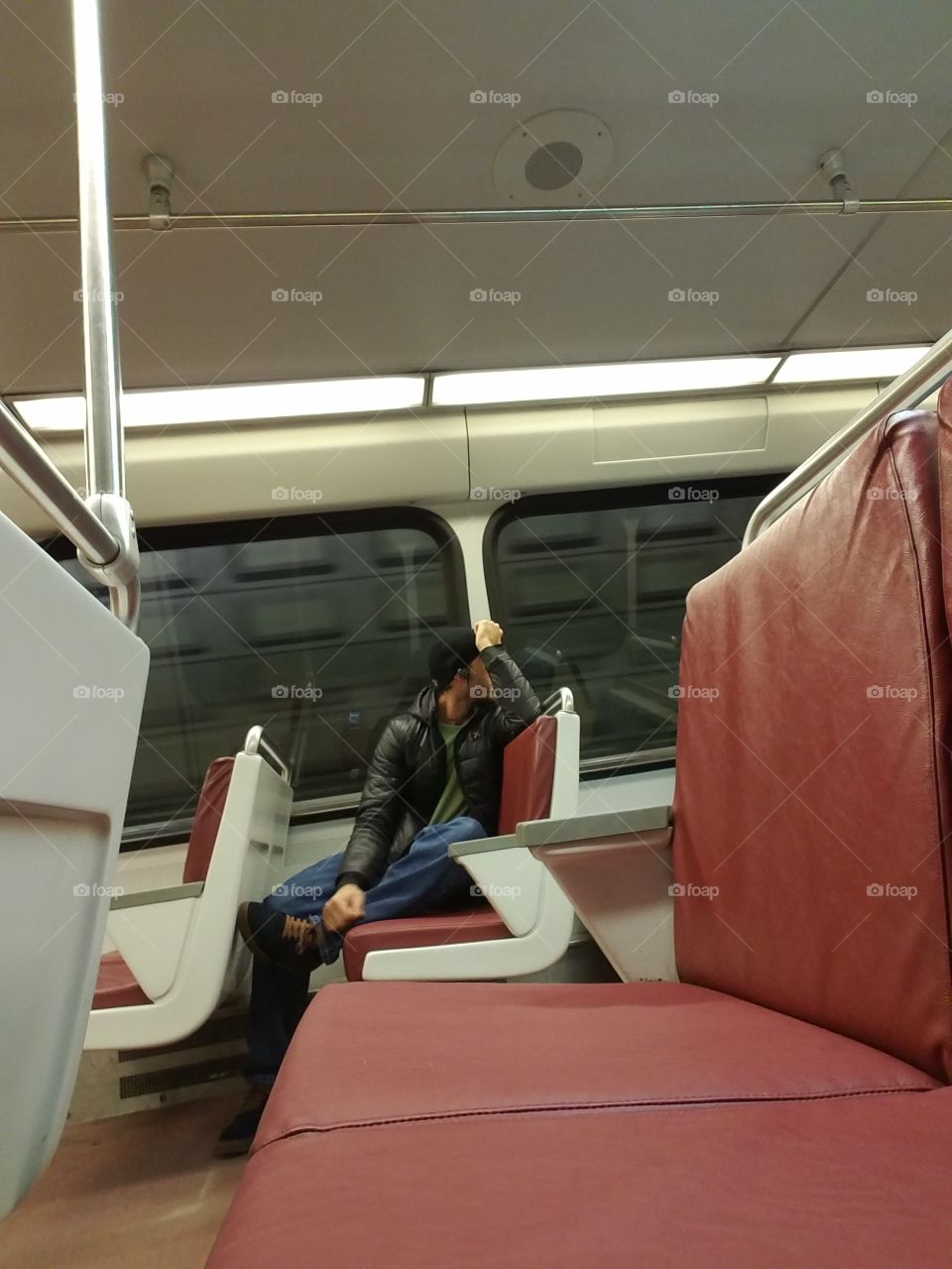 tired travels on Washington DC metro subway system