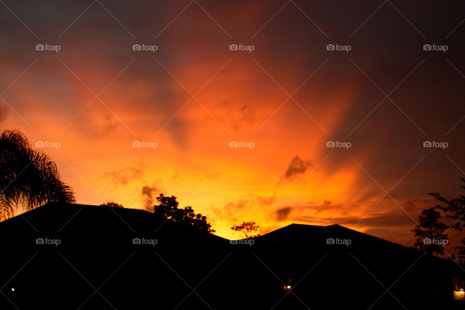 sunset orange sun bright by kevin_lane