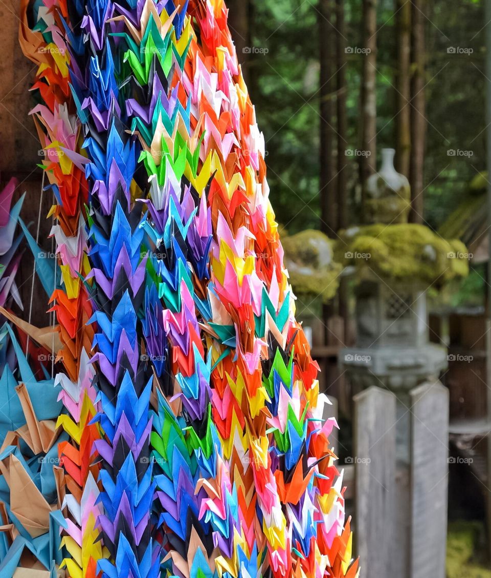 Origami cranes