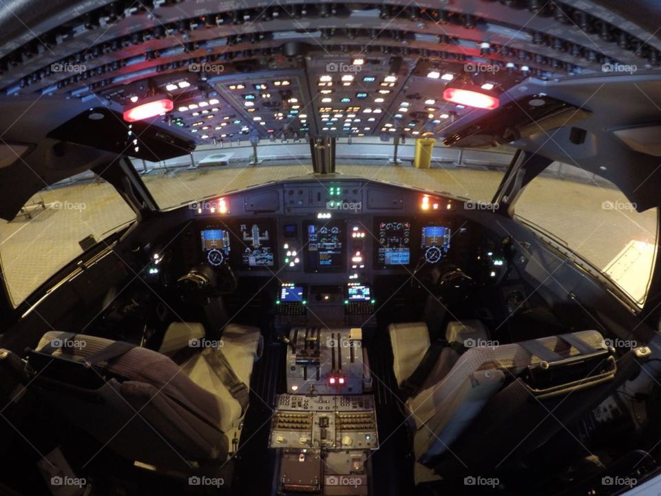 Inside the ATR-72 cockpit