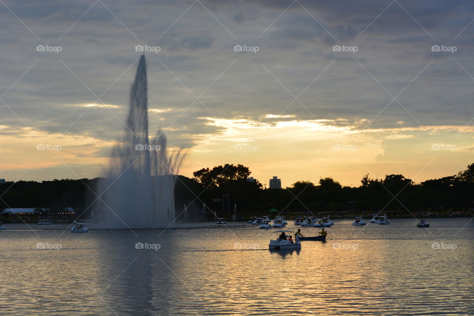 Fountain in the marsh