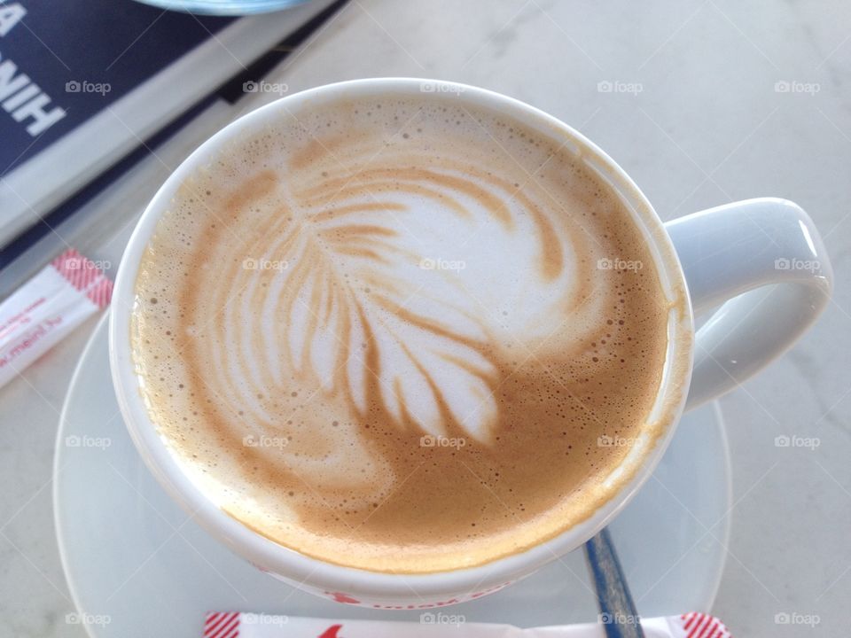 Flower in a Coffee Foam