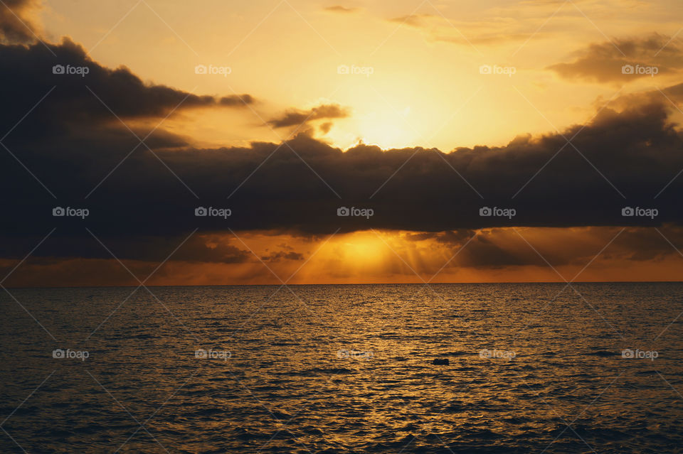 Sunset, Dawn, Water, Evening, Sun