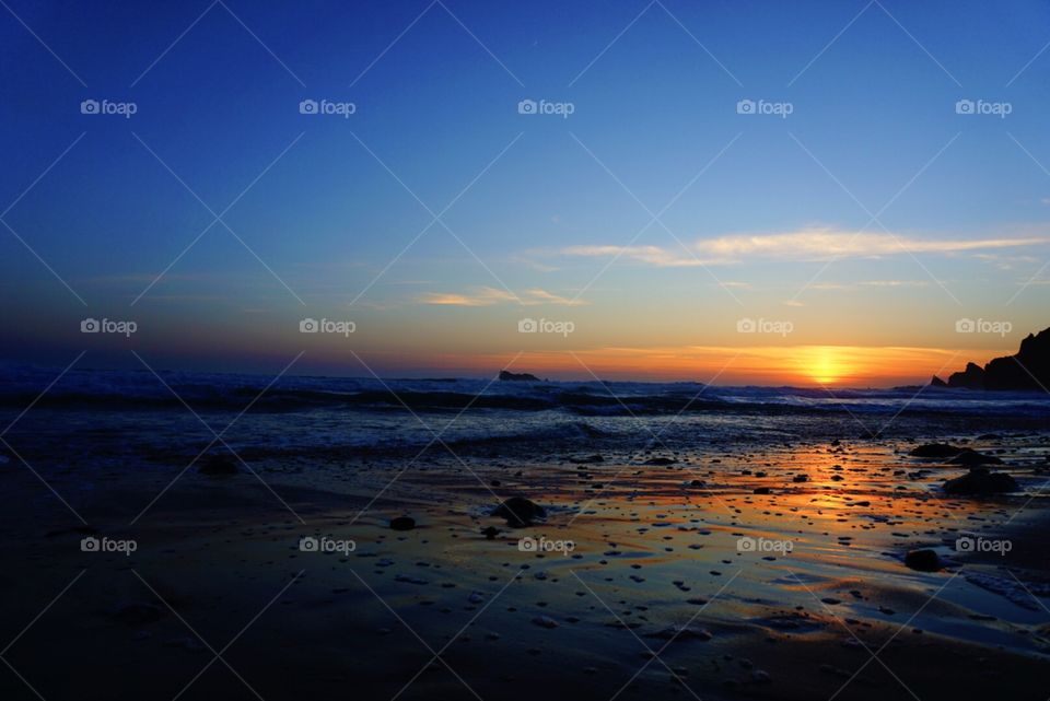 Sonnenuntergang am Strand 
