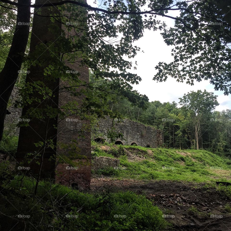 Running by the ruins of an old limestone kiln 