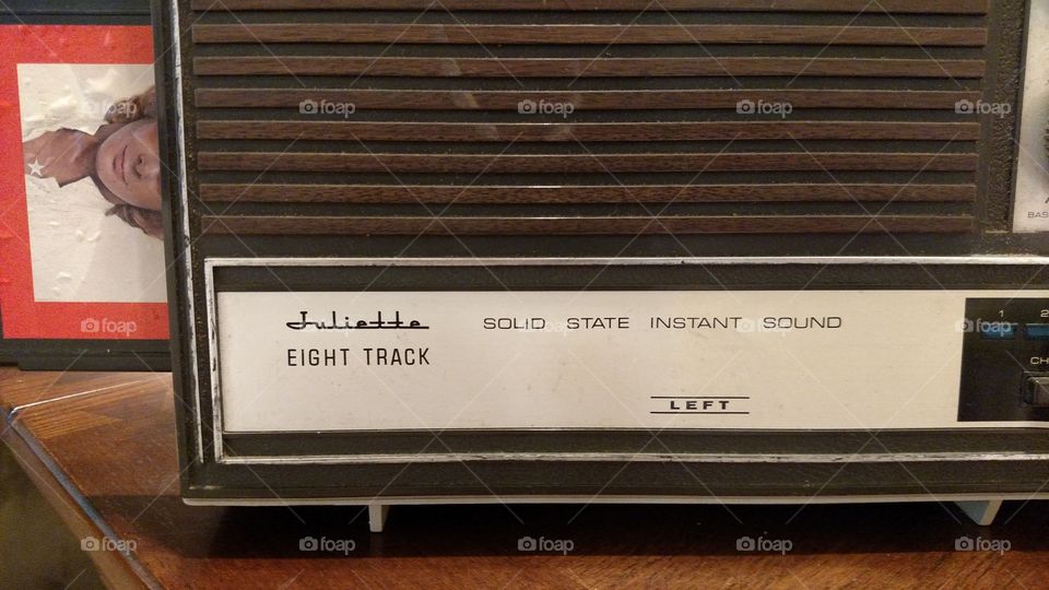 First 8 track player and a tape