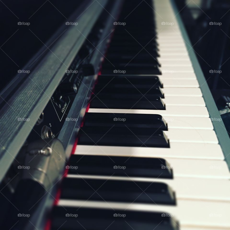 Electric piano, up close. 