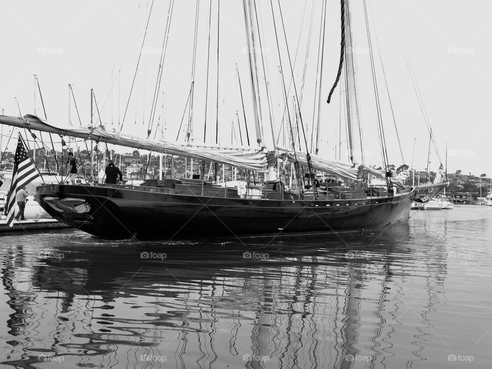 Antique sailing ship