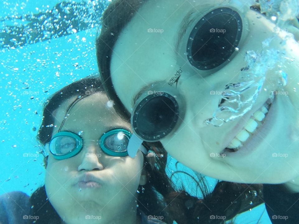 Girls under water