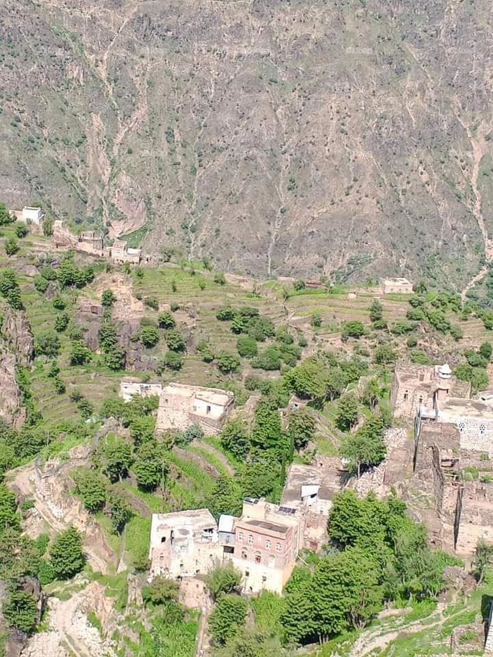 Glory be to God, the magnificent and picturesque view and the natural green trees are a view that is nothing more wonderful than it