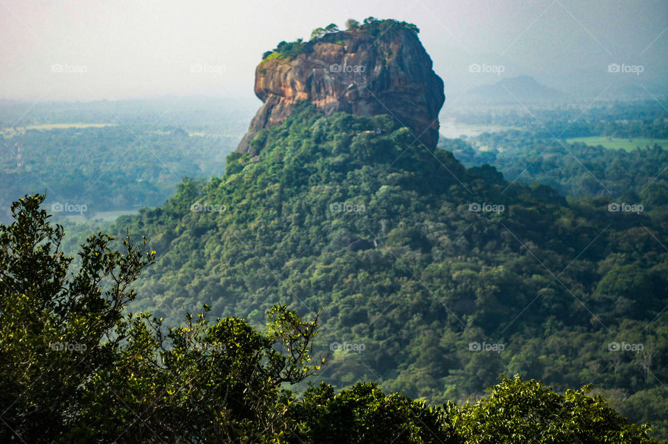 Watching sunset on Sigiriya from Pidurangalu, Sri Lanka