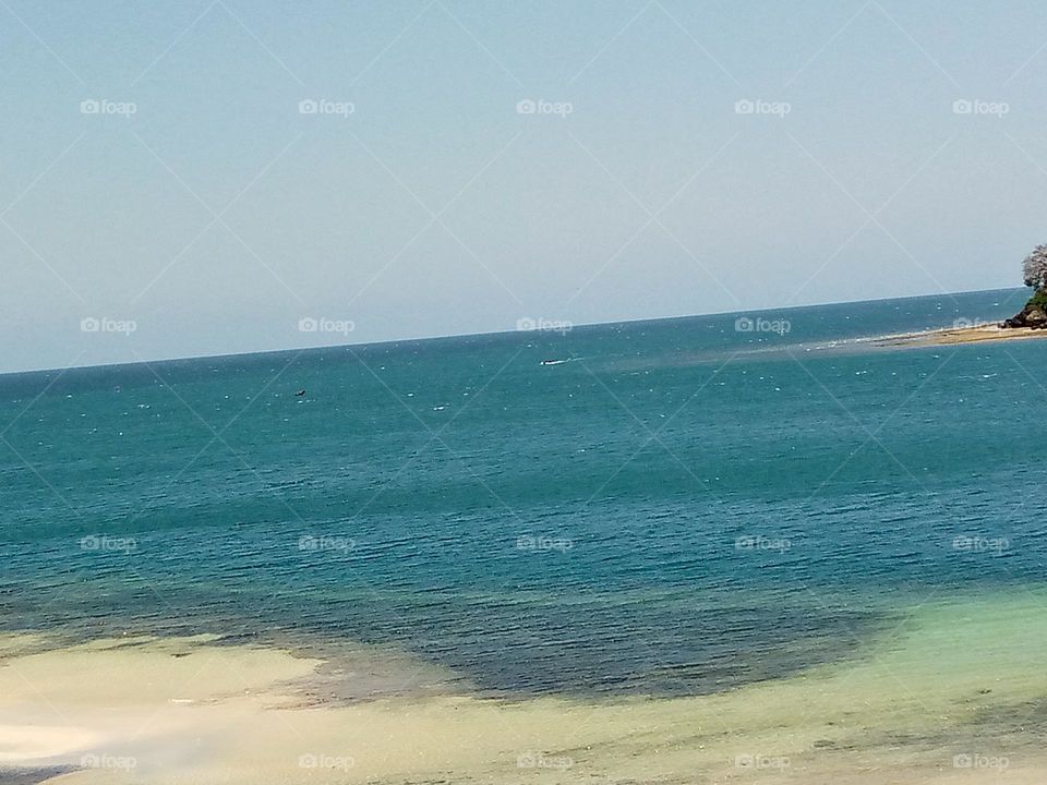 Beautiful ocean waters and clear skies