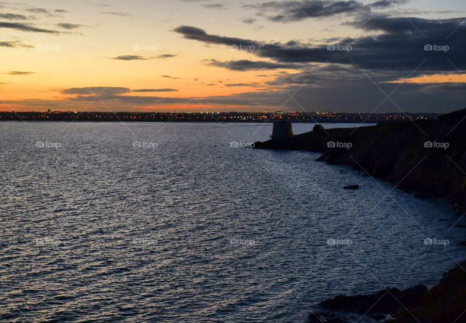 sunset over Dublin