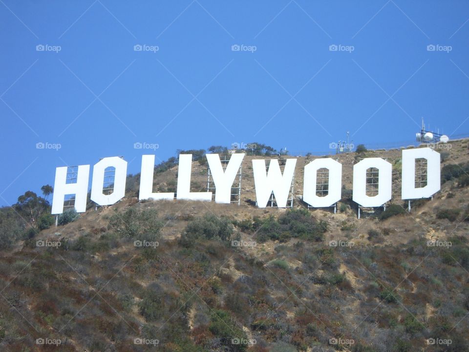 The famous Hollywood Sign in Hollywood California.