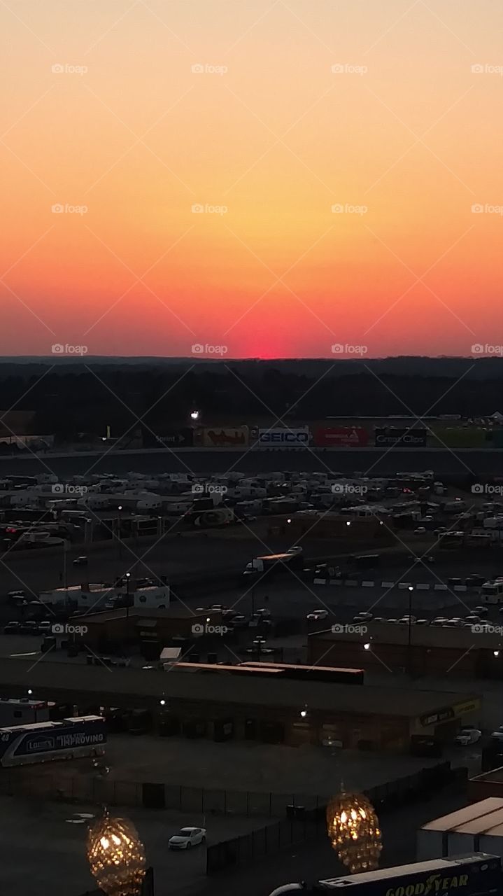 Sunset Over Speedway
