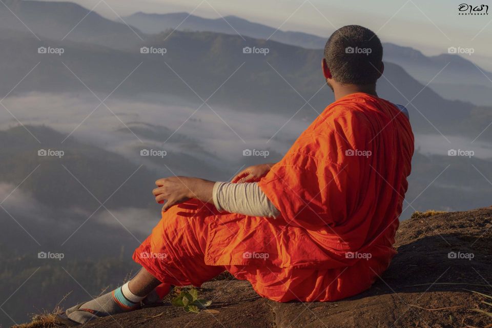 Beautiful buddhist monk