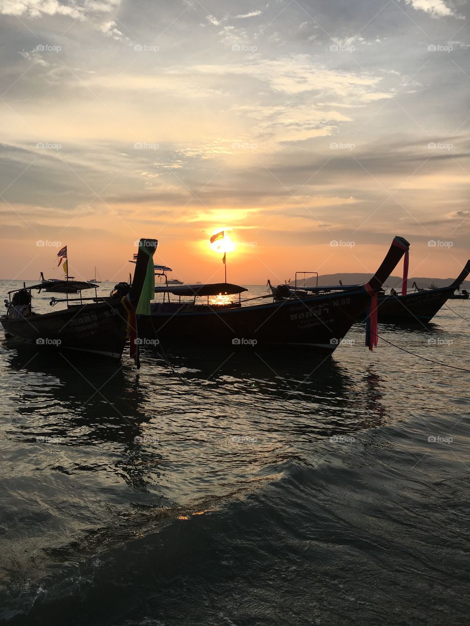 Water, Sunset, Watercraft, No Person, Dawn