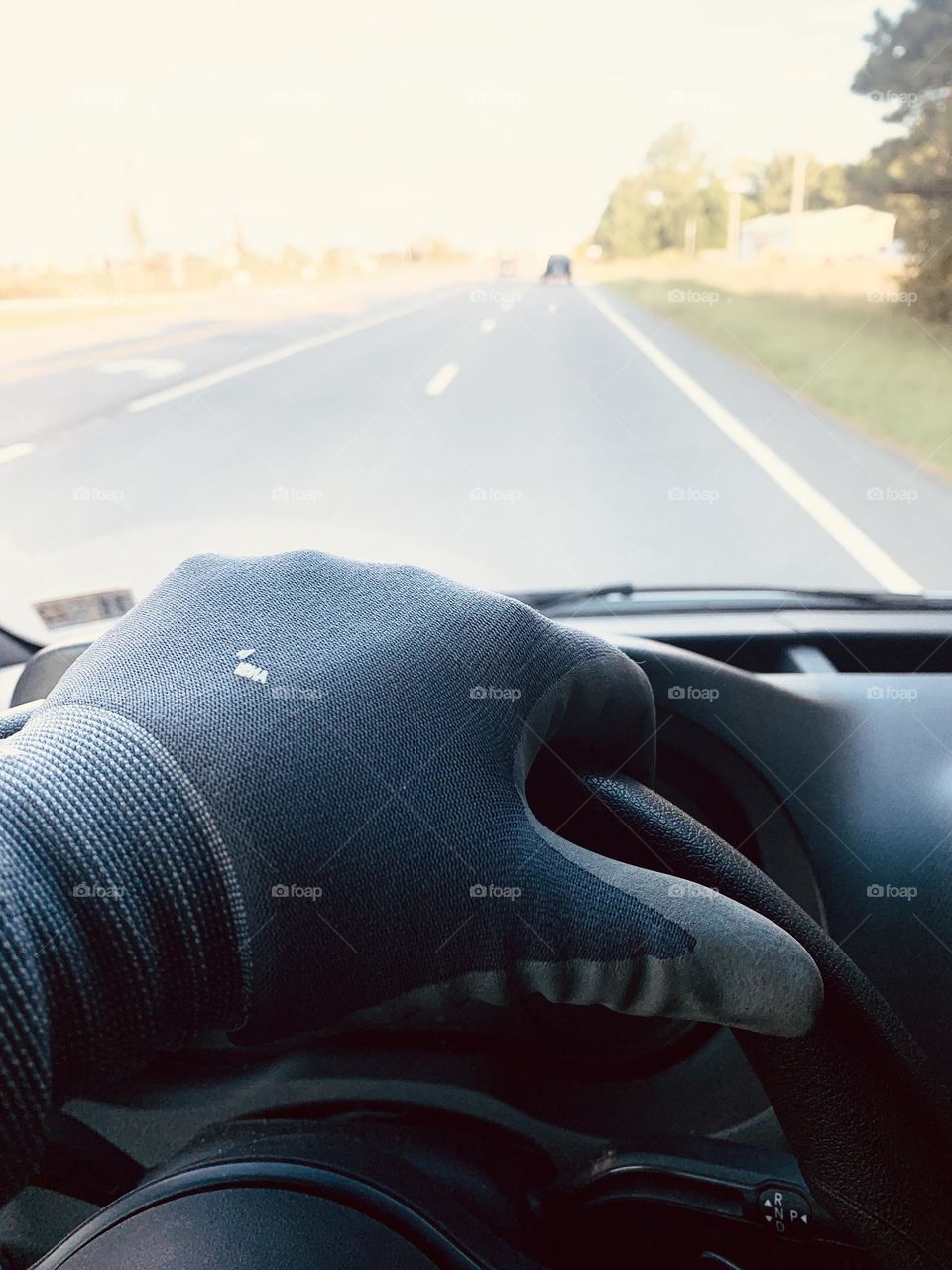 Driver’s hand 