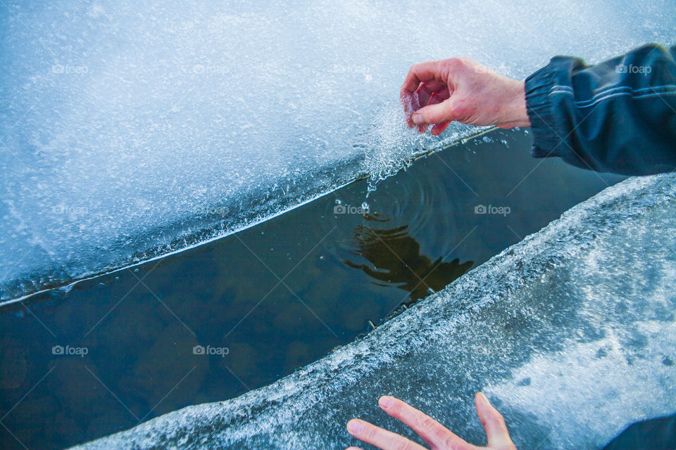 touching ice