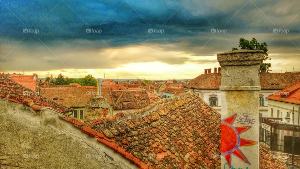 sunset, sibiu, sun, Hermannstadt, Transylvania,