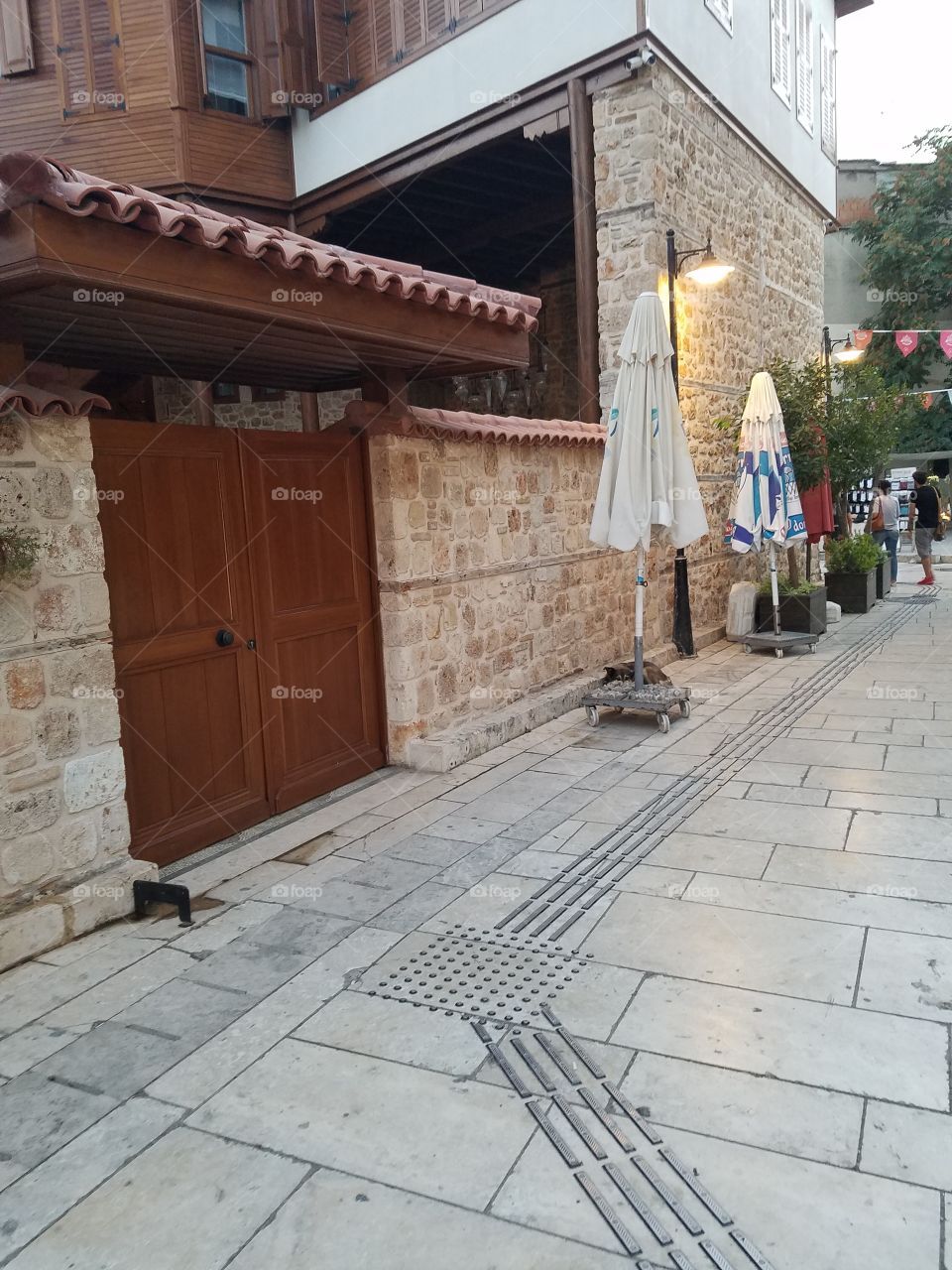 renovated old buildings in old town antalya turkey