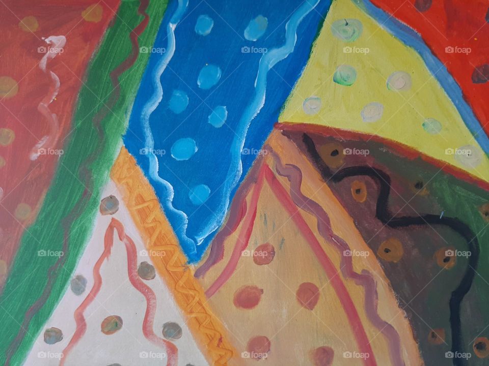 Colourful Abstract Art, by a Child