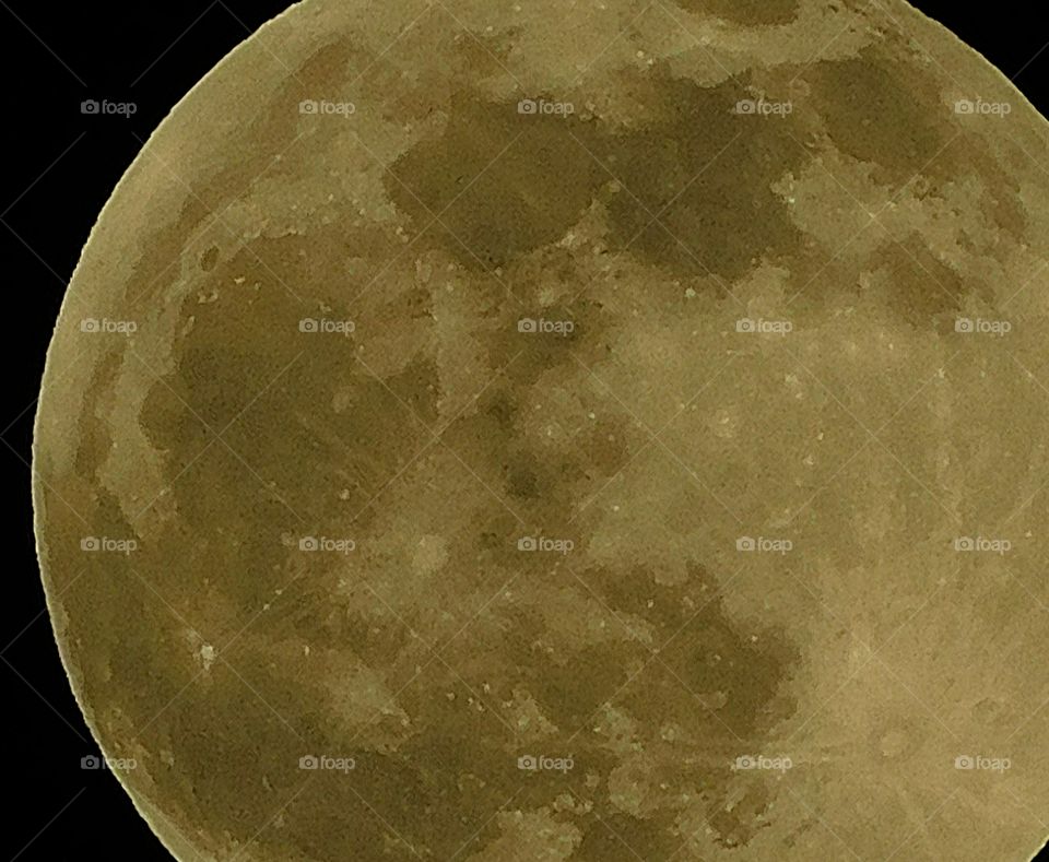 Full moon in Milan on 28Th january 2020