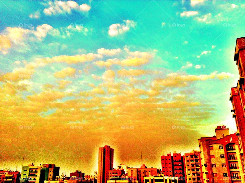 sky clouds sun love by Atierene