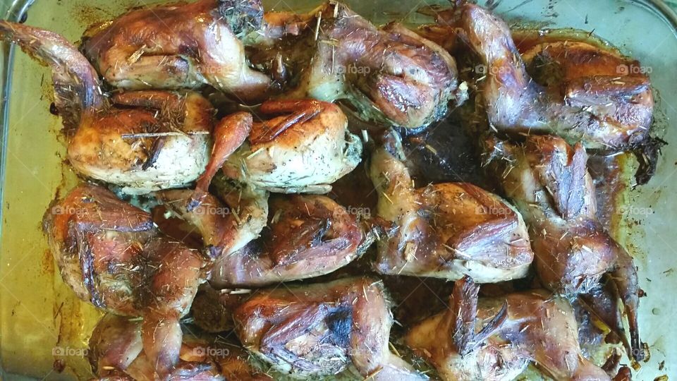 roasted quails