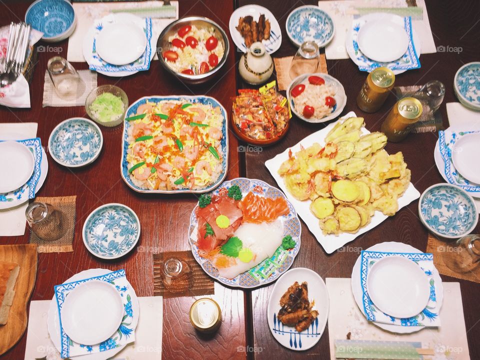 Japanese home cooked feast